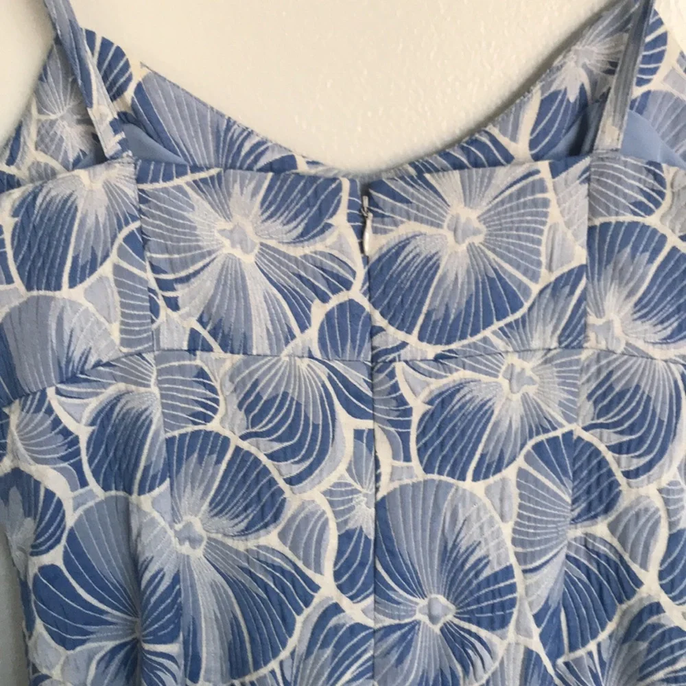 Anthropologie Blue and White Floral Dress - Picture 5 of 7